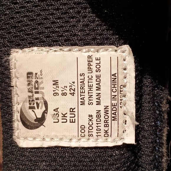 Mens Island Surf Cod Boat Shoes brown size 9.5M - Picture 4 of 5